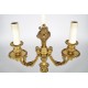 Louis XVI style gilt bronze candelabra