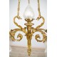 Louis XVI style gilt bronze chandelier