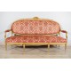 Louis XVI style gilded wood sofa