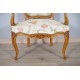 Pair of Louis XV style armchairs walnut