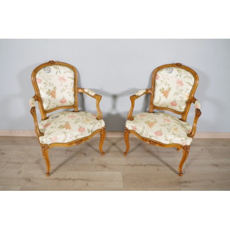 Pair of armchairs in the Louis XV style