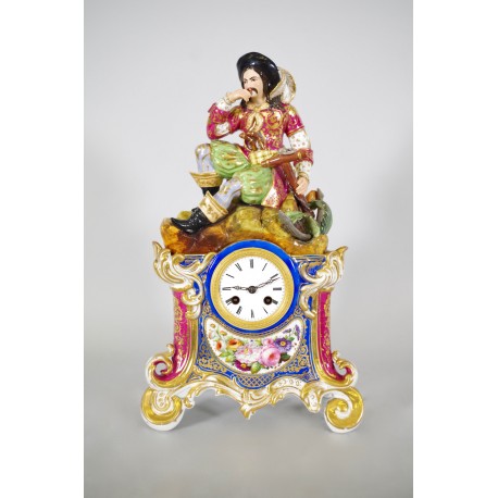 Jacob Petit-style porcelain clock