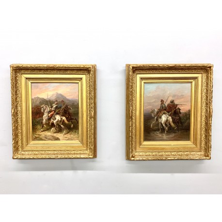 Pair of paintings signed Hippolyte Lalaisse