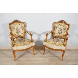 Pair of armchairs in the Louis XV style