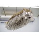 Bronze and crystal ceiling light Baccarat style