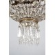 Bronze and crystal ceiling light Baccarat style