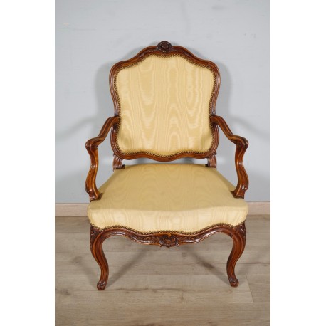 Louis XV period armchair stamped Nogaret