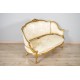 Louis XV style gilded wood sofa