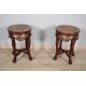 Pair of oriental stools in ironwood