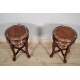 Pair of oriental stools in ironwood