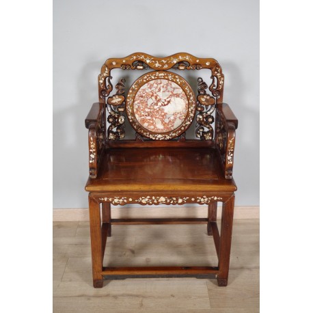 Dynastie Qing - Ironwood ceremonial armchair