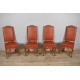 Eight Louis XIII style sheepskin chairs