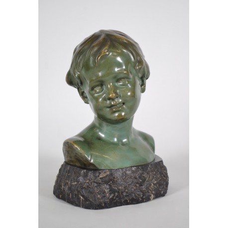 Léon Morice - Bronze bust of a child