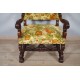 Louis XIV style Genoa velvet armchair