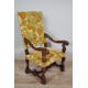 Louis XIV style Genoa velvet armchair