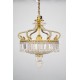 Empire style gilt bronze and Baccarat crystal chandelier