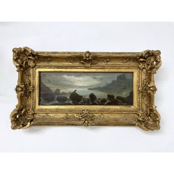 Framed lakescape 19th century