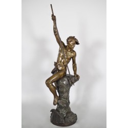 Ernest Justin Ferrand: Harpoon fisherman - Bronze