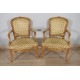 Four Louis XV cabriolet armchairs