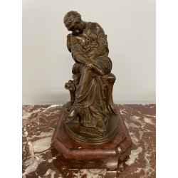Bronze by Pierre Jules Cavelier: Penelope asleep