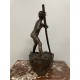 Bronze by Auguste Maillard: A sculling winner