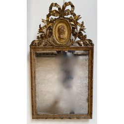Louis XVI period gilded mirror