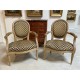 Four Louis XVI period lacquered armchairs