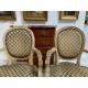 Four Louis XVI period lacquered armchairs