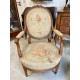 Pair of Louis XVI style tapestry armchairs