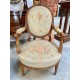 Pair of Louis XVI style tapestry armchairs