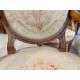 Four Louis XVI style armchairs Aubusson style tapestry