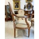 Four Louis XVI style armchairs Aubusson style tapestry