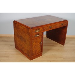 Art-Deco burr walnut desk