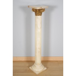 Onyx and gilt bronze column