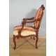 Pair of Regency-style walnut armchairs