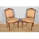 Pair of Louis XV style walnut chairs 1900