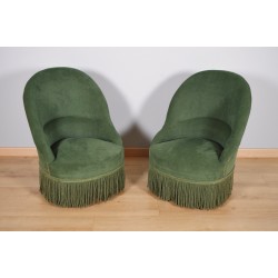 Pair of Napoleon III toadstool armchairs