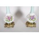 Pair of Napoleon III porcelain lamps