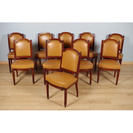 Ten chairs from the Napoleon III period