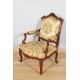 Pair of Louis XV style armchairs walnut 1900