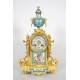 Louis XVI style gilt bronze and Sèvres style porcelain clock