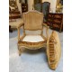 Three Louis XV style armchairs