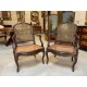 Four Louis XV armchairs