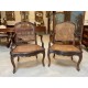 Four Louis XV armchairs