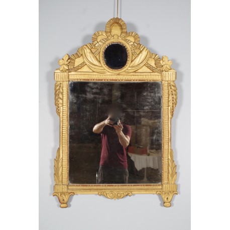 Louis XVI period gilded mirror