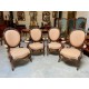 Four Napoleon III armchairs