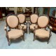 Four Napoleon III armchairs