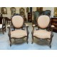 Four Napoleon III armchairs