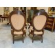 Four Napoleon III armchairs