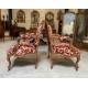 Pair of Louis XV style Nogaret armchairs